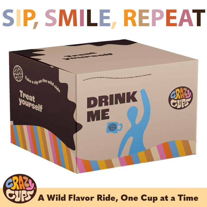 Crazy Cups Flavored Coffee Pods Variety Pack, Medium Roast, Single Serve in Recyclable for Keurig K cups Machines, 50 Count - Image 3
